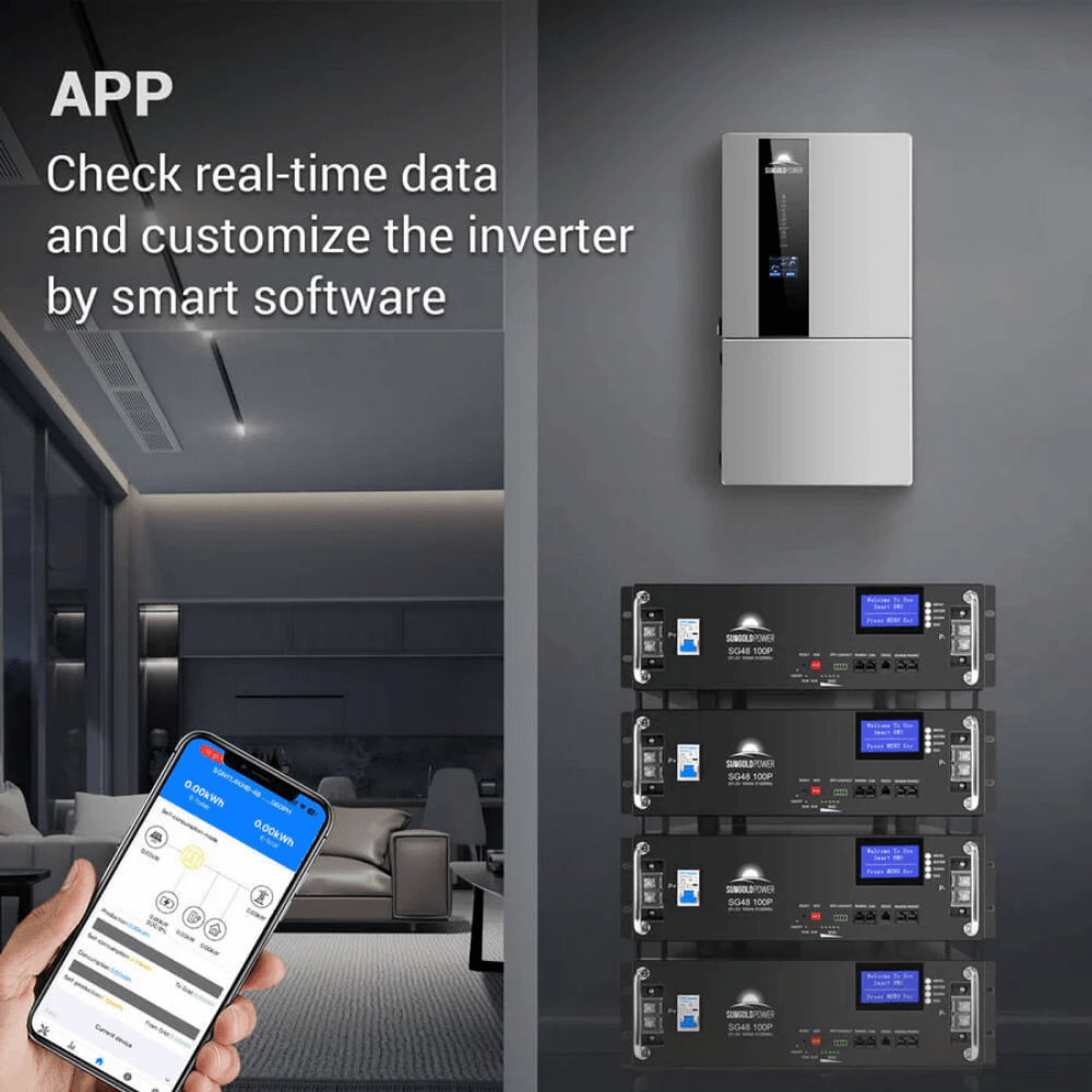 SunGoldPower - 11,400W Hybrid Inverter 48V Split Phase