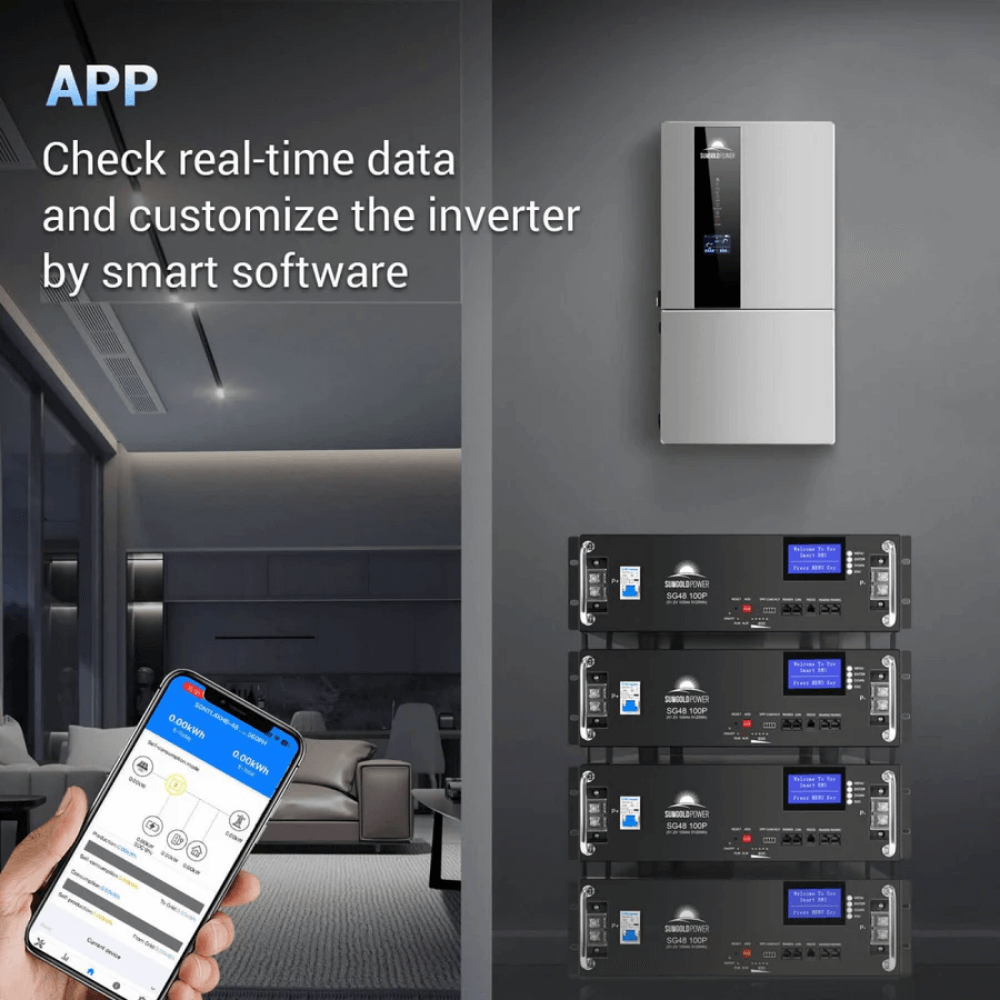 SunGoldPower - 7,600W Hybrid Inverter 48V Split Phase