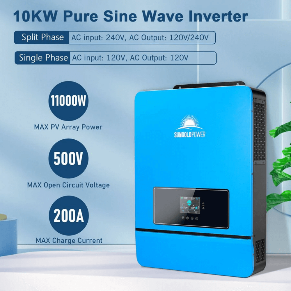 SunGoldPower - 10000W 48V Split Phase Solar Inverter