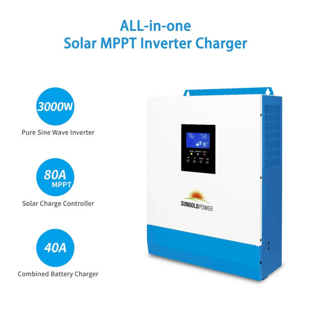 SunGoldPower - 3000W 24V Solar Inverter Charger