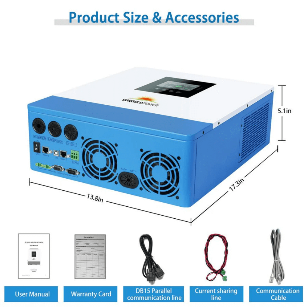 SunGoldPower - 5000W 48V Solar Charger Inverter