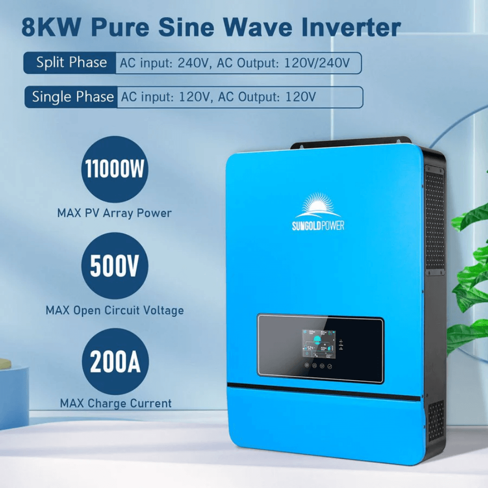 SunGoldPower - 8000W 48V Split Phase Solar Inverter