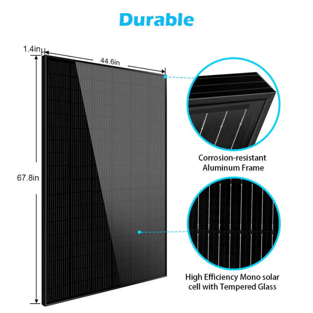 SunGoldPower - 415W Mono Black PERC Solar Panel UL 61730