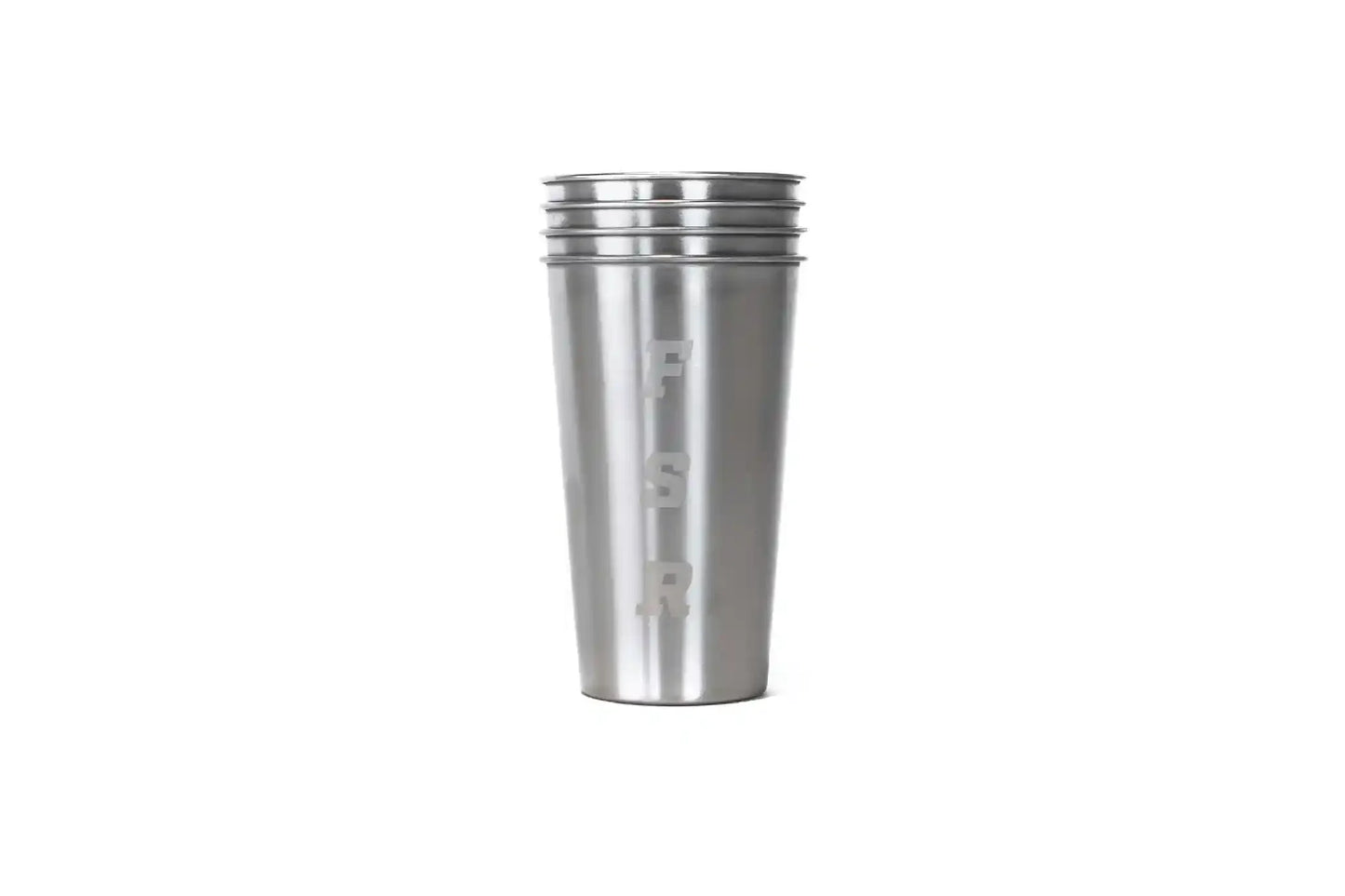 FSR Stackable 16 oz Stainless Steel Glass Set (4-Pack)