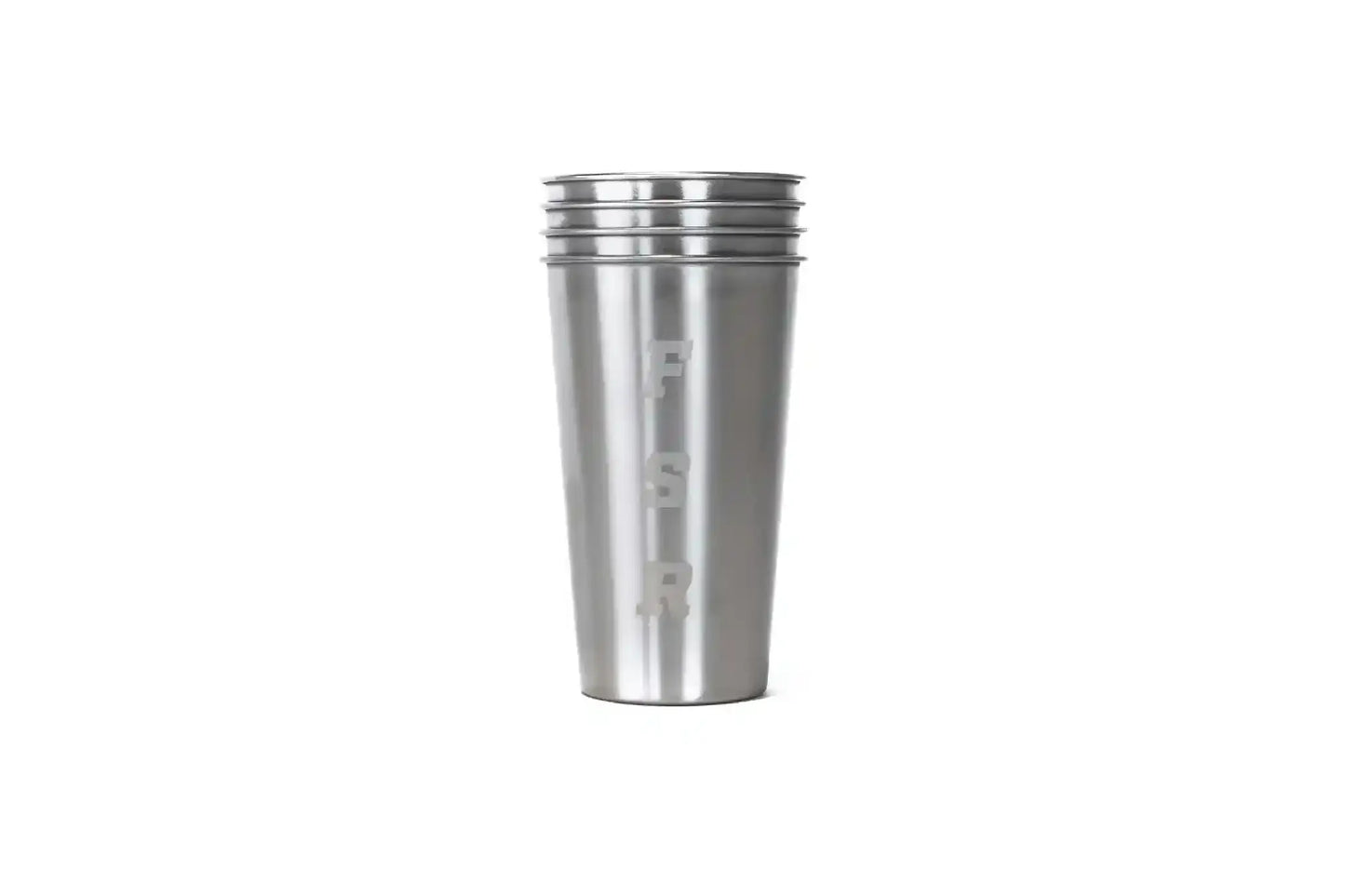 FSR Stackable 16 oz Stainless Steel Glass Set (4-Pack)
