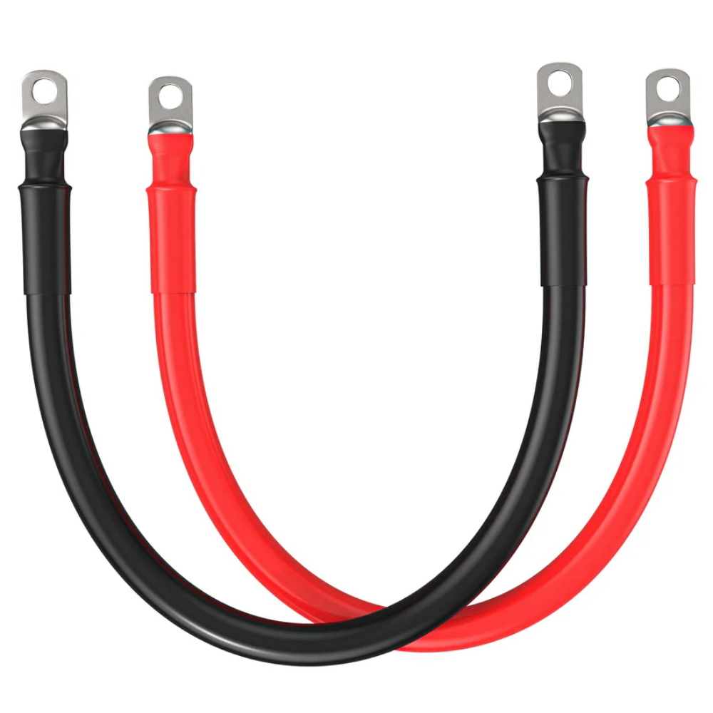 RICH SOLAR 4/0 Gauge 3/8" Battery Cables | Heavy-Duty Inverter & Battery Connection Cables