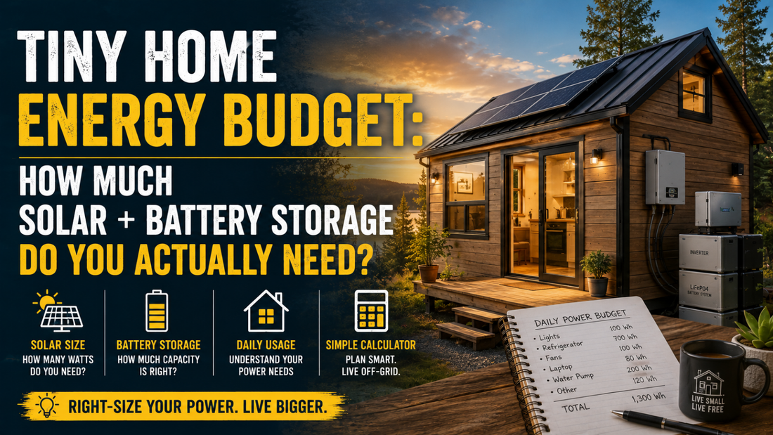 Tiny Home Energy Budget: How Much Solar + Battery Storage Do You Actually Need?