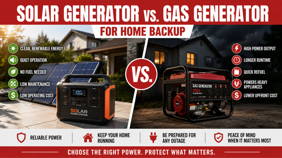 Solar Generator vs. Gas Generator for Home Backup