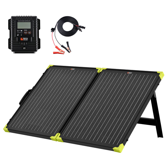 RICH SOLAR -MEGA 100 Watt Portable Solar Panel Briefcase