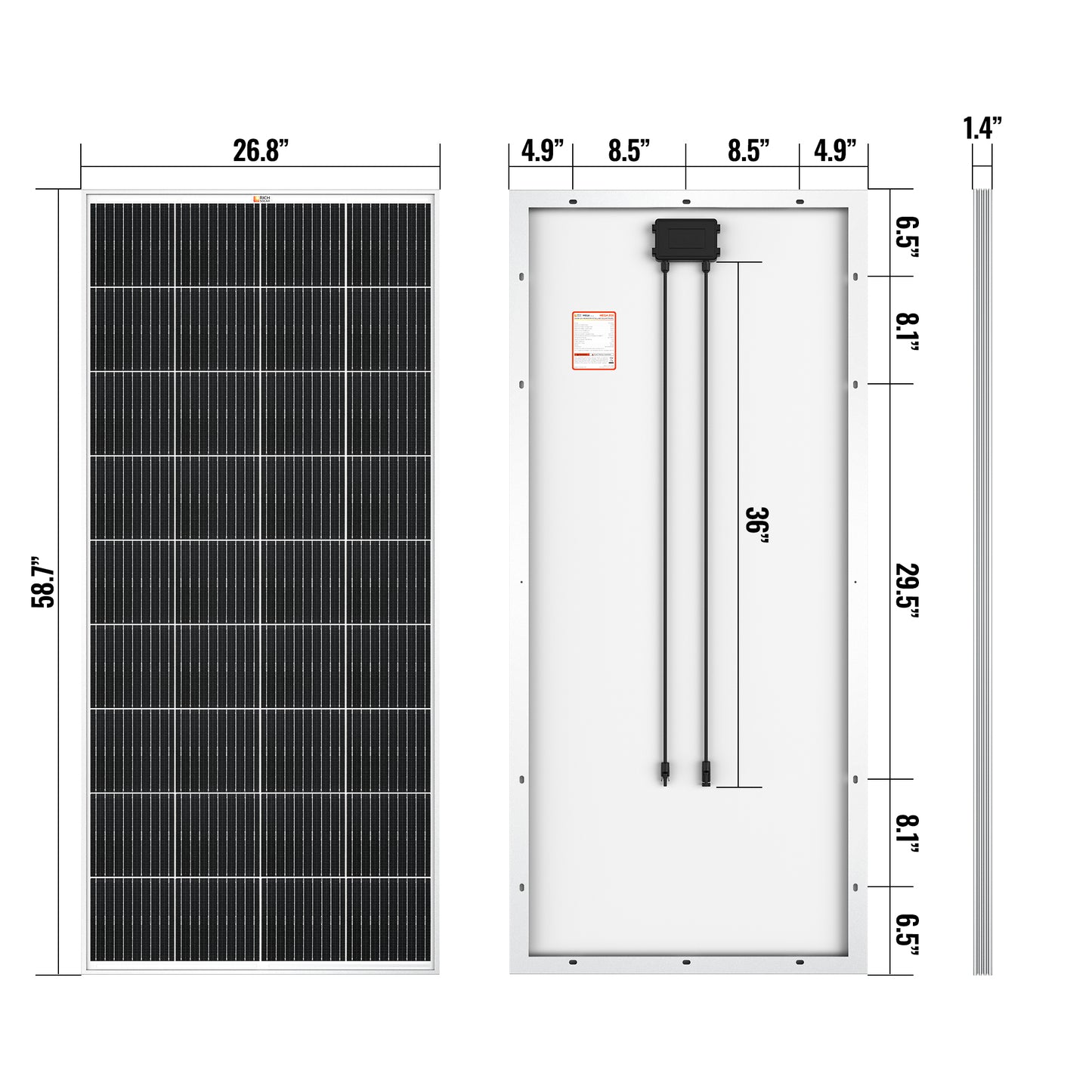 RICH SOLAR -MEGA 200 - 200 Watt Solar Panel