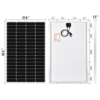 RICH SOLAR -MEGA 150 Watt Monocrystalline Solar Panel