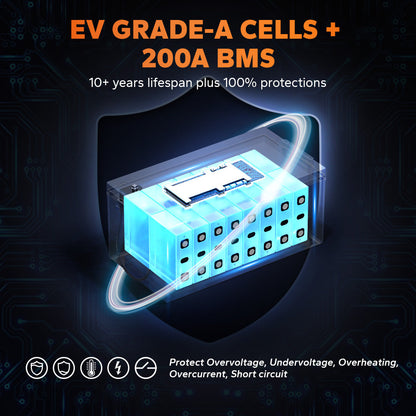 LiTime 24V 200Ah Group 8D LiFePO4 Lithium Battery