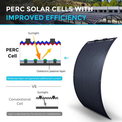 Renogy 100W Lightweight Flexible Solar Panel（Black Division）