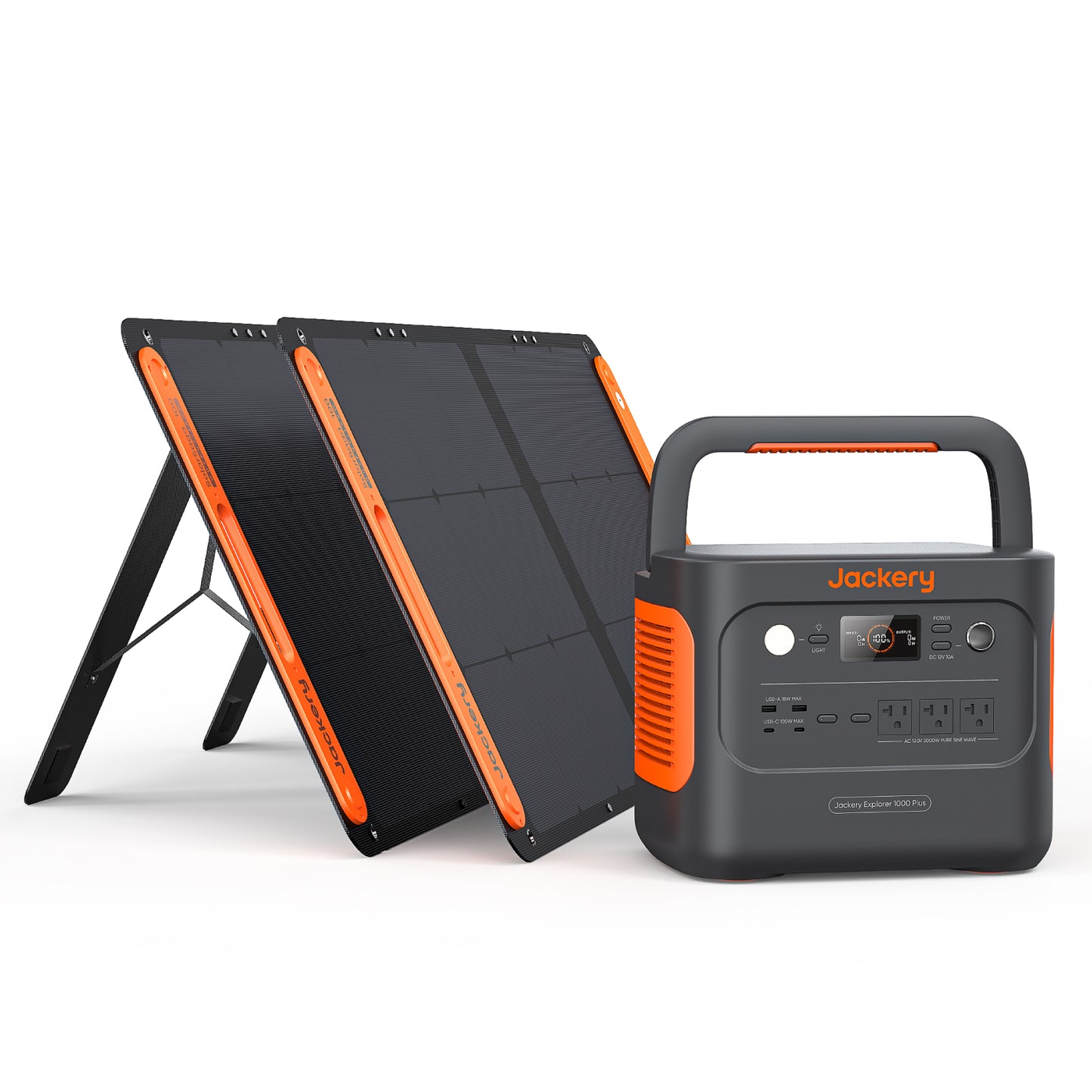 Jackery Solar Generator Explorer 1000 Plus + SolarSaga 100 x2