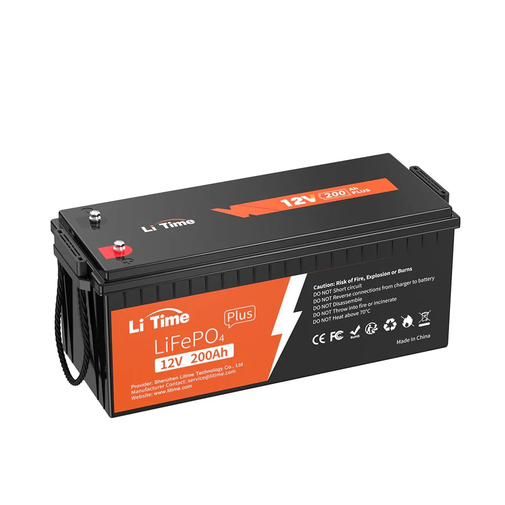 LiTime 12V 200Ah Plus LiFePO4 Lithium Battery with 200A BMS