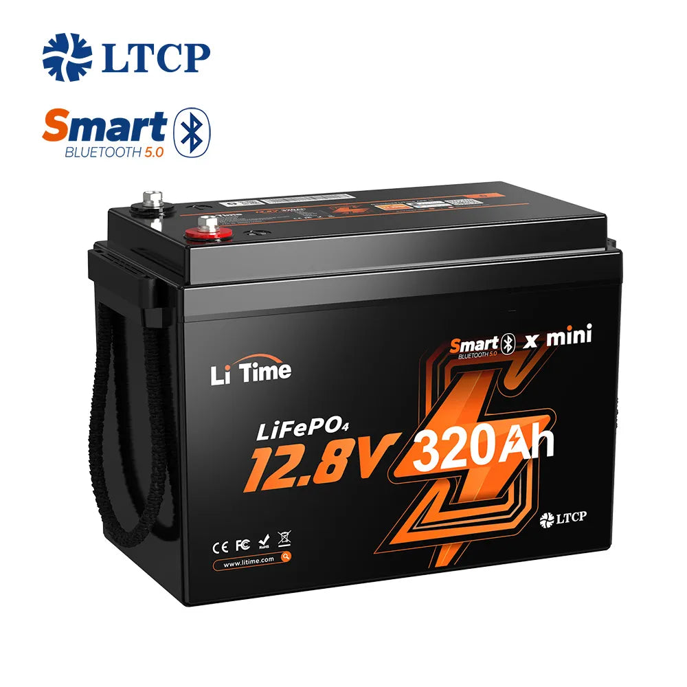 LiTime 12V 320Ah Mini Bluetooth LiFePO4 Lithium Battery