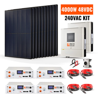 RICH SOLAR -4000W 48VDC-240VAC Solar Kit - RS-CBK400024