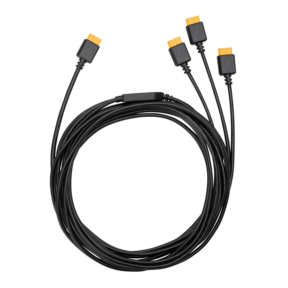 Anker Solix XT60 3-Port Solar Charging Cable (25cm)