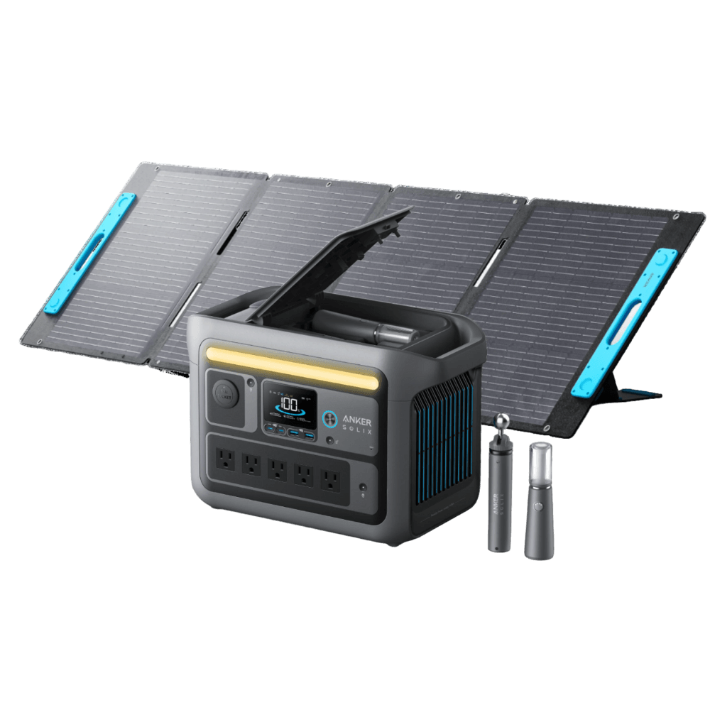Anker SOLIX C800X Solar Generator with 200W Solar Panel, perfect for off-grid power solutions.