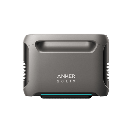 Anker SOLIX F3800 + F3800 Expansion Battery, portable power system with sleek design and handle for easy transport.
