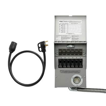 Anker Solix Home Backup Kit (120V, 30 Amp, 6-Circuit Transfer Switch + Cable, For F3000, F2600, F2000)