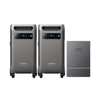 Anker SOLIX F3800 x 2 (12kW, 7.68kWh) with Smart Home Power Kit for whole-home backup energy.