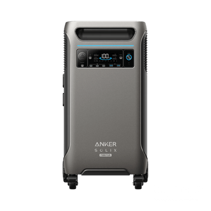 Anker SOLIX F3800 Plus + Expansion Battery front view, ideal for home backup and off-grid energy solutions.