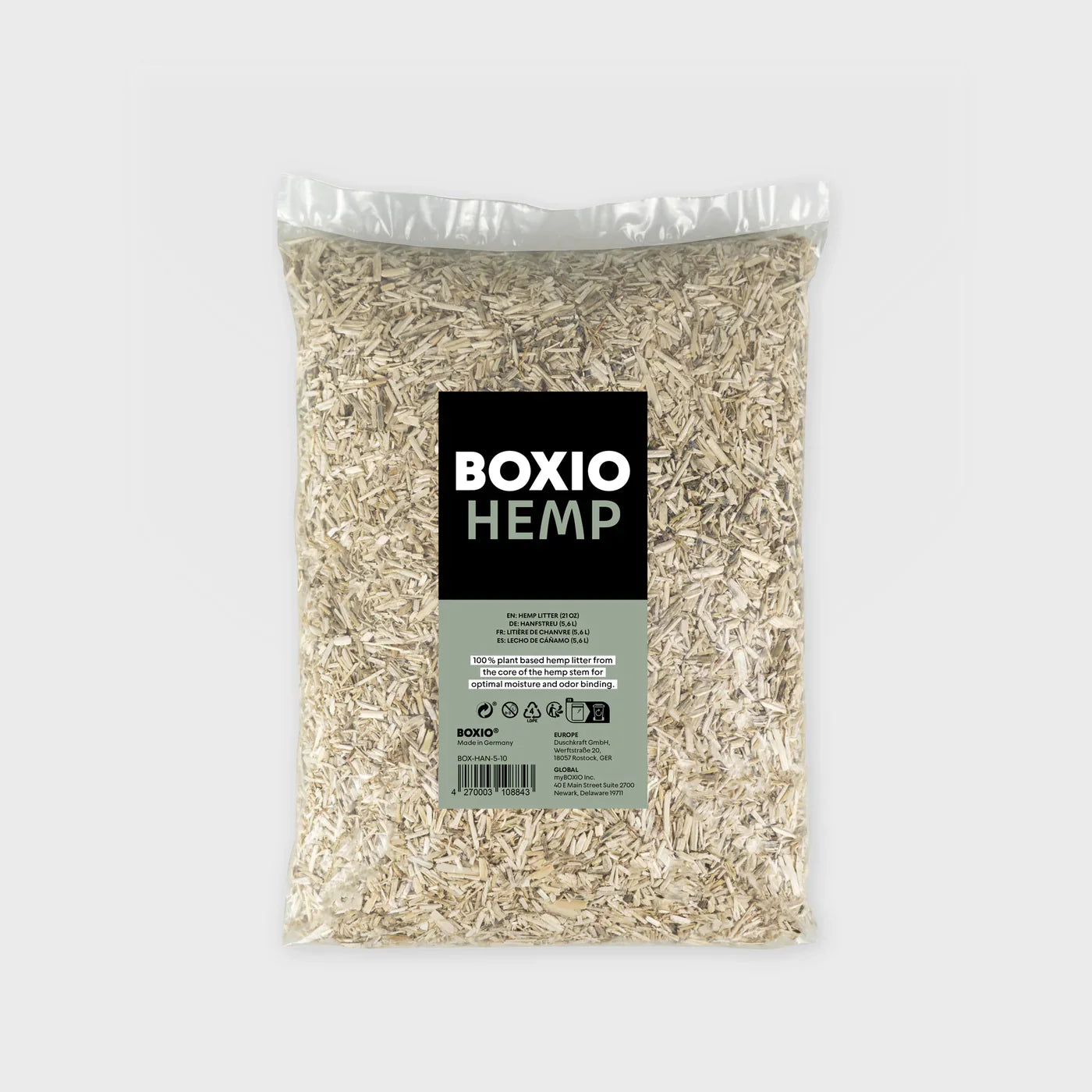 BOXIO Hemp Litter for Composting Toilets – 1.5 Gallons