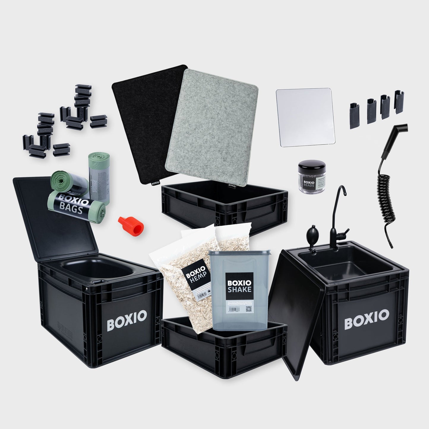 BOXIO SANITARY All-in-One Camping Bathroom Bundle