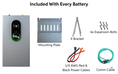 EG4 WallMount 280Ah Indoor 48V – 14.3kWh UL1973 Home Battery Backup LFP