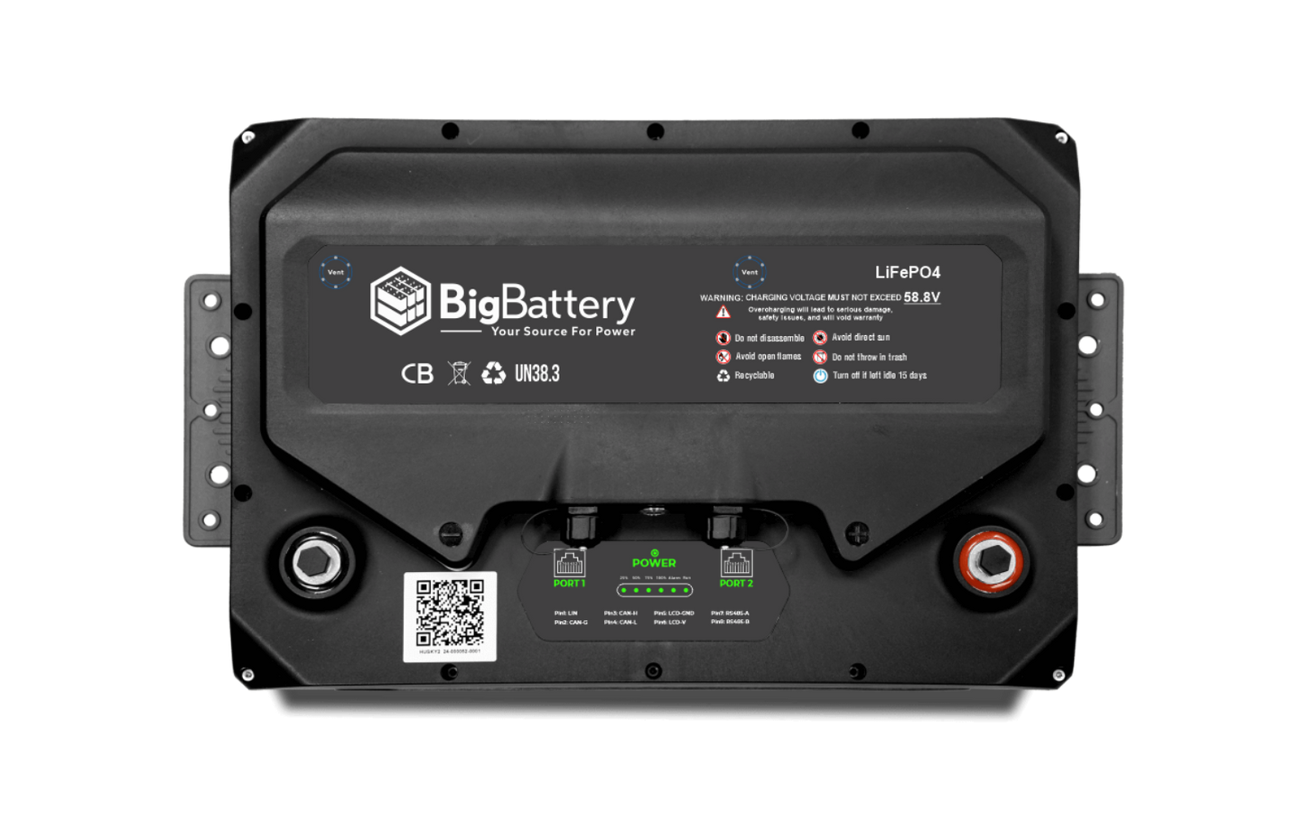 BigBattery 48V HUSKY 2 PWR | 5.12kWh LiFePO4 – High Power Golf Cart UTV Industrial Battery