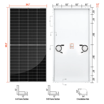 RICH SOLAR MEGA 335 PRO 335 Watt Solar Panel | Premium Grid-Tie & Off-Grid Solar Panel