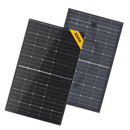 BougeRV 300 Watt N-Type Rigid Bifacial 16BB Mono Solar Panel