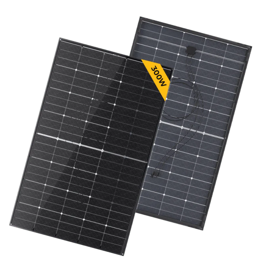 BougeRV 300 Watt N-Type Rigid Bifacial 16BB Mono Solar Panel