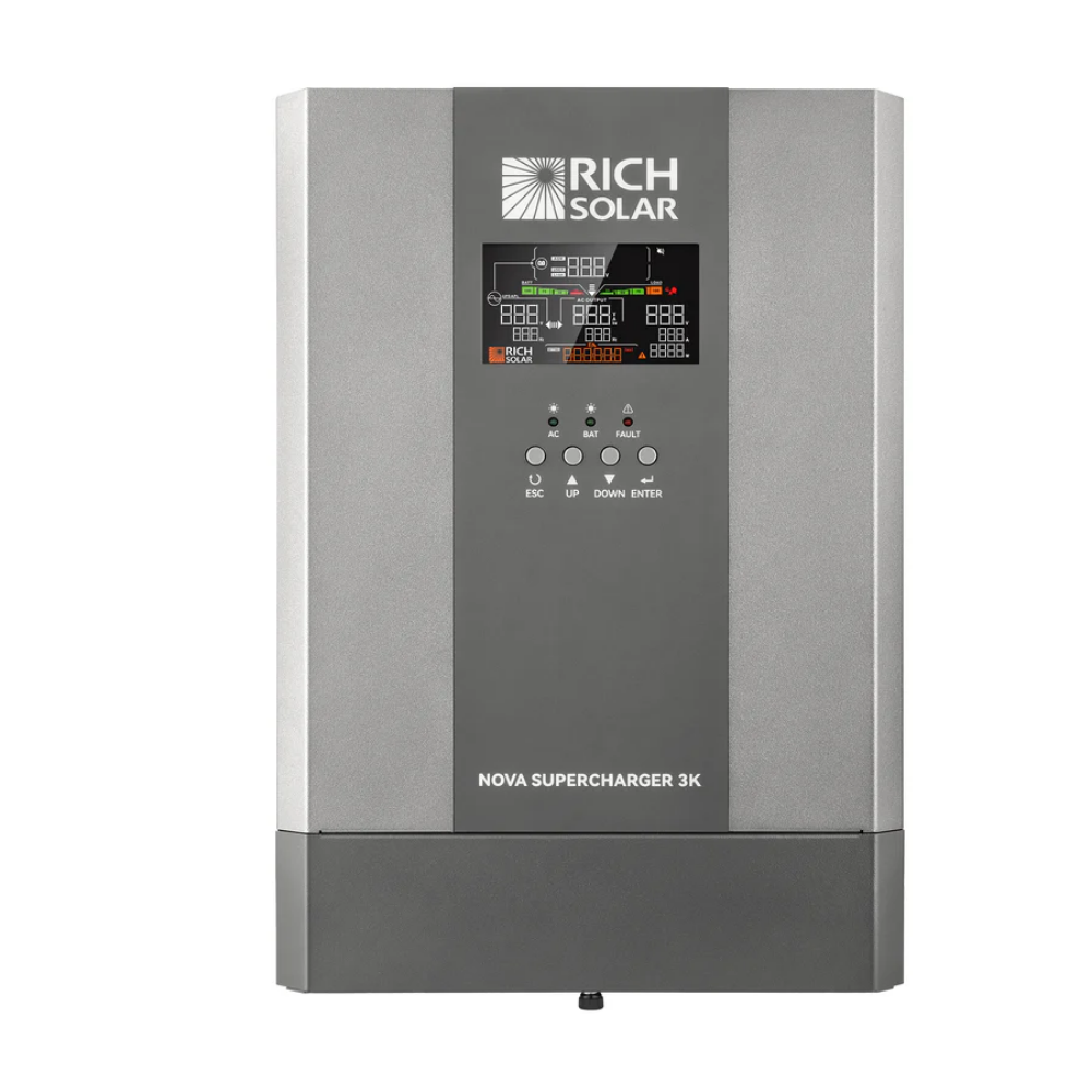 RICH SOLAR NOVA SUPERCHARGER 3K | 3000W 12V Pure Sine Wave Inverter Charger