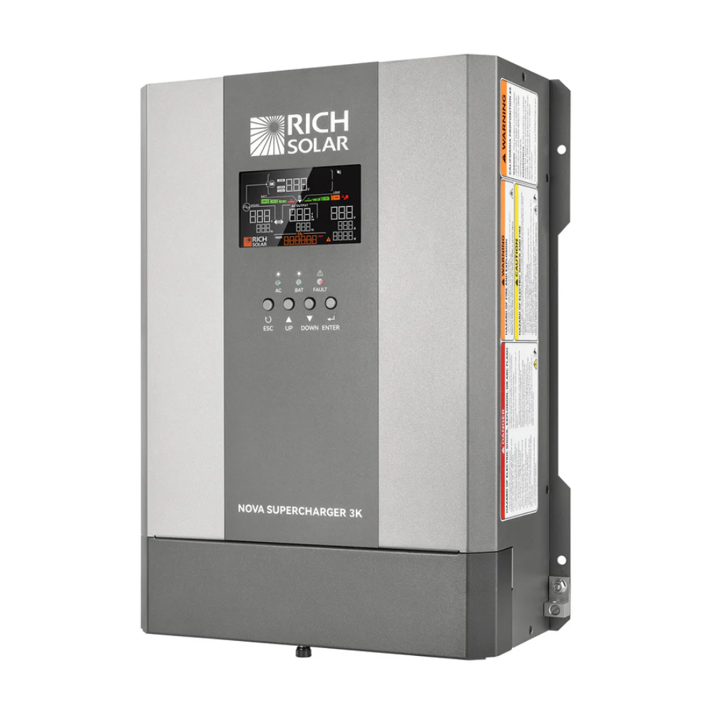 RICH SOLAR NOVA SUPERCHARGER 3K | 3000W 12V Pure Sine Wave Inverter Charger