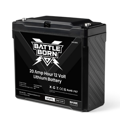 Battle Born 20Ah 12V LiFePO4 Deep Cycle Battery | Base Series