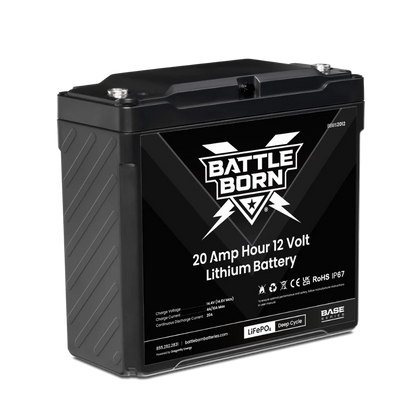 Battle Born 20Ah 12V LiFePO4 Deep Cycle Battery | Base Series