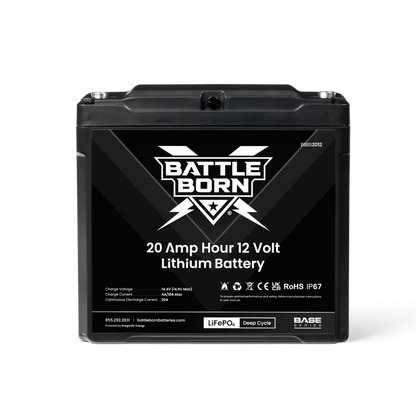 Battle Born 20Ah 12V LiFePO4 Deep Cycle Battery | Base Series