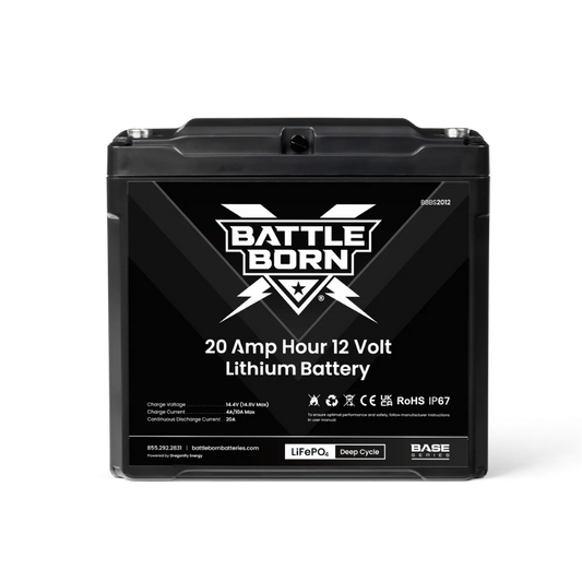 Battle Born 20Ah 12V LiFePO4 Deep Cycle Battery | Base Series