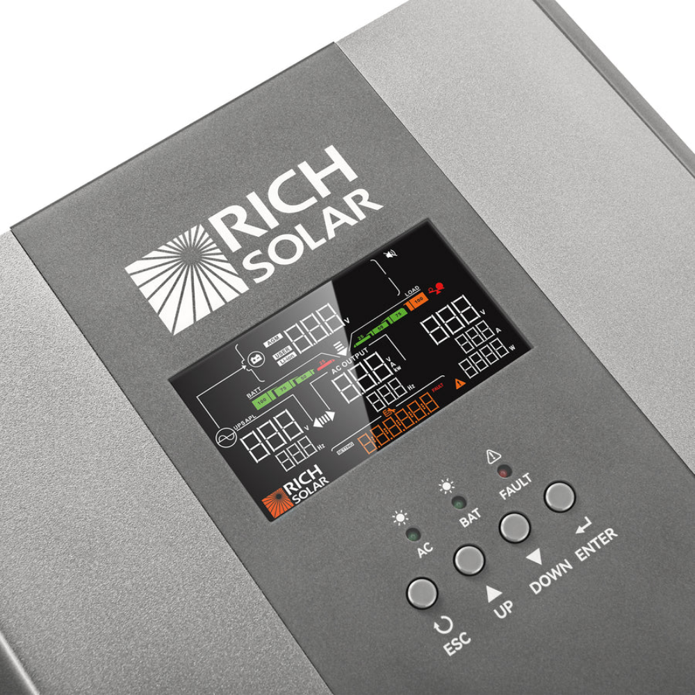 RICH SOLAR NOVA SUPERCHARGER 2K | 2000W 12V Pure Sine Wave Inverter Charger