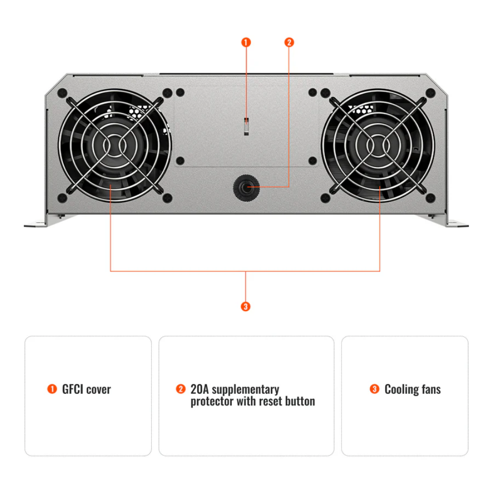 RICH SOLAR NOVA SUPERCHARGER 2K | 2000W 12V Pure Sine Wave Inverter Charger