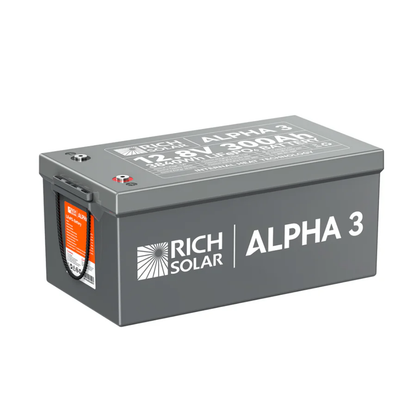 RICH SOLAR ALPHA 3 | 12V 300Ah LiFePO4 Battery with Internal Heat Technology & Bluetooth