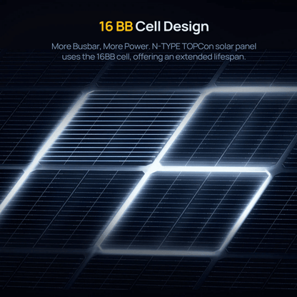 BougeRV 16BB N-Type 24V 100 Watt Bifacial Solar Panel