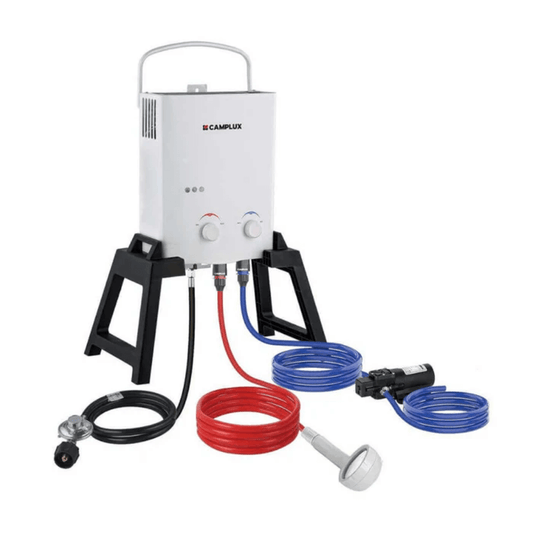 Camplux 1.32 GPM Outdoor Portable Propane Gas Camping Shower with Pump Pack Kits