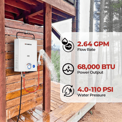 Camplux Portable Tankless Water Heater F10 Pro Outdoor First Series