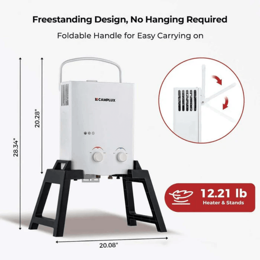 Camplux Outdoor Portable Water Heater w/ Stand (No Pump)