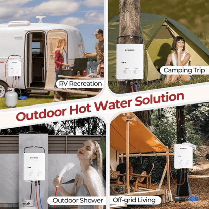 Camplux 5L 1.32 GPM Outdoor Portable Tankless Water Heater - With Pump Bundle