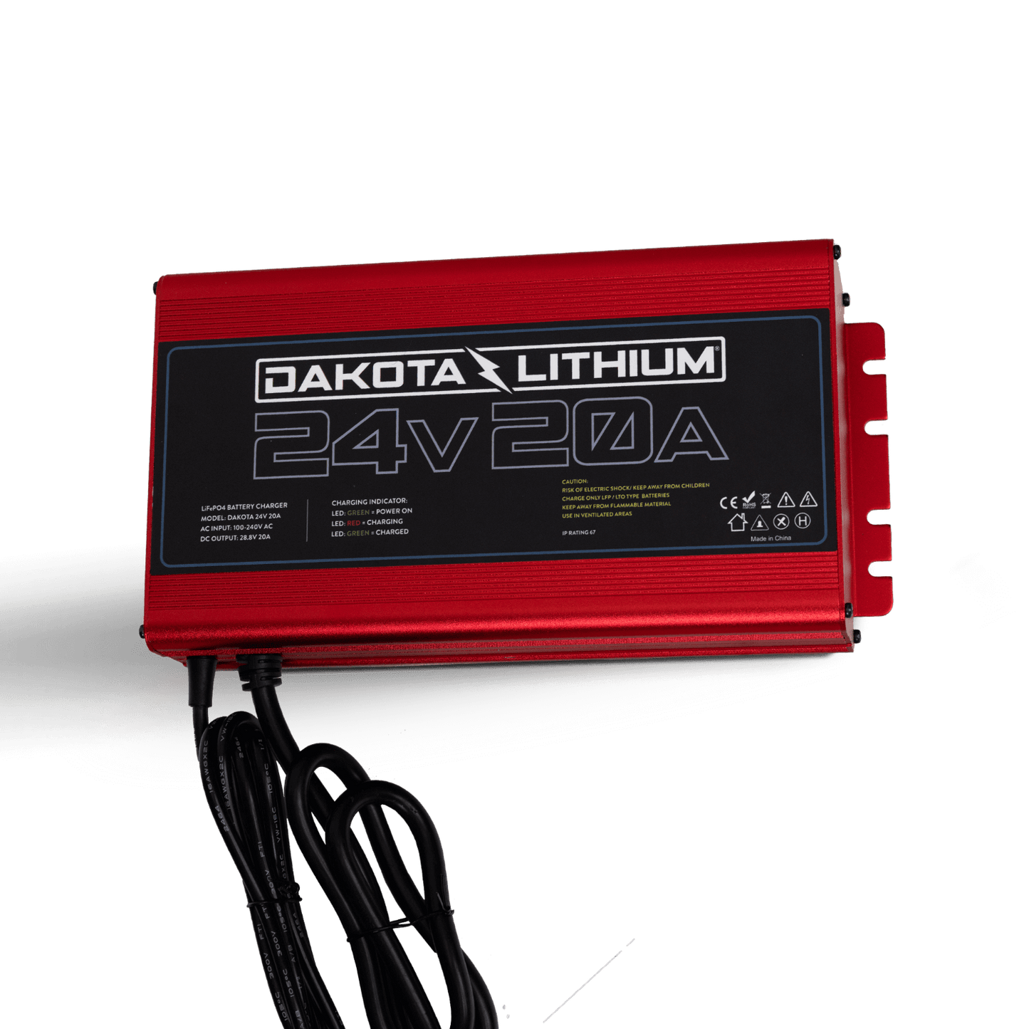 Dakota Lithium Ultra Fast 24V 20A Waterproof Dakota Lithium LiFePO4 Onboard Battery Charger