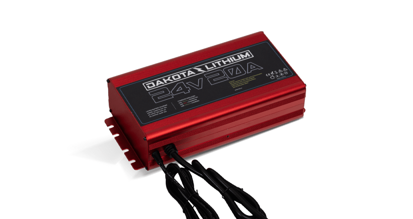 Dakota Lithium Ultra Fast 24V 20A Waterproof Dakota Lithium LiFePO4 Onboard Battery Charger